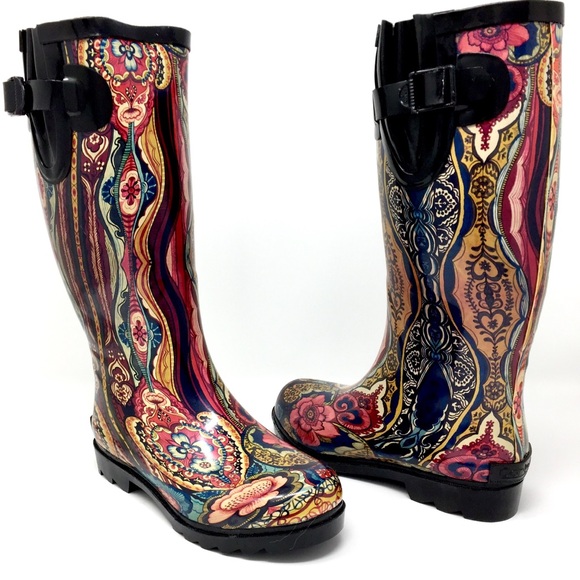 🏅HP🎉 ☔️Rain Boots 🌹🖤NEW IN BOX - Picture 7 of 8